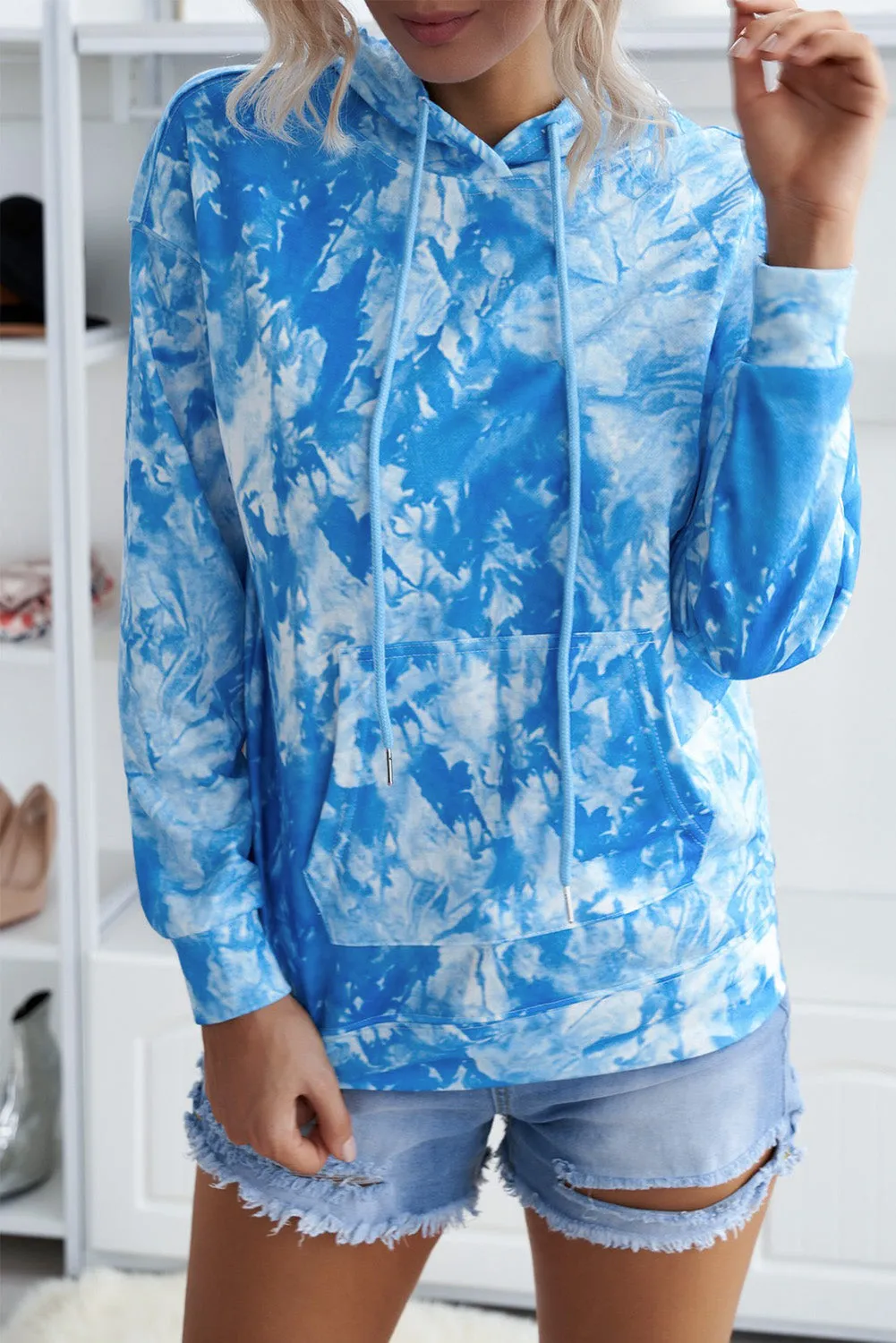 Tie-dye Print Pullover Hoodie