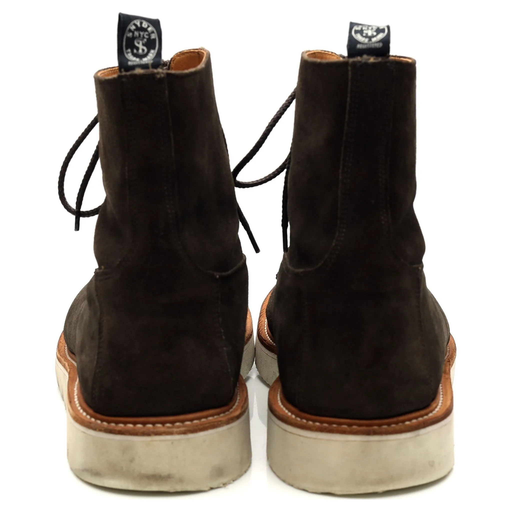 Todd Snyder 'Burford' Dark Green Suede Boots UK 10.5