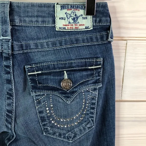 True Religion Jeans High Rise Bootcut Denim 25
