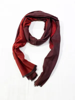 TWO-COLOR WOVEN CASHMERE SCARF