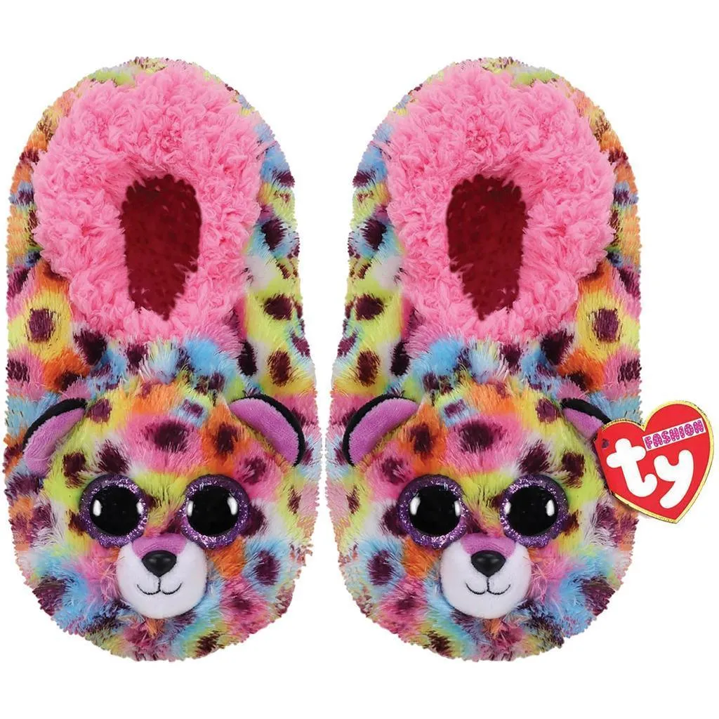 Ty Fashion Slippers Giselle Leopard - Size 32-34