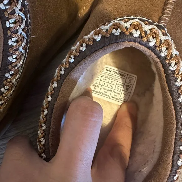 UGG Brown Slippers with Shearling Lining