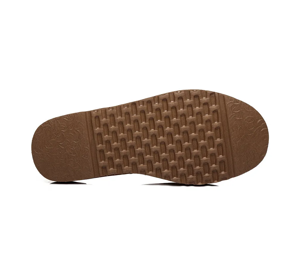 UGG Slippers Men Sheepskin Wool House Slippers Rafael Scuff