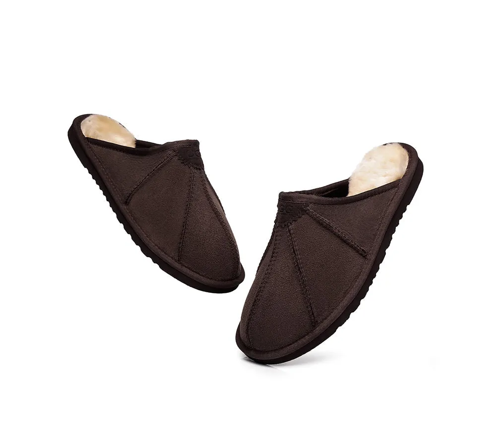 UGG Slippers Men Sheepskin Wool House Slippers Rafael Scuff
