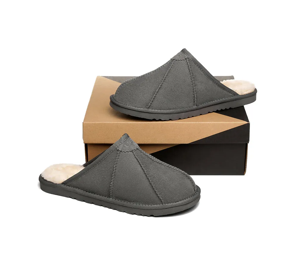 UGG Slippers Men Sheepskin Wool House Slippers Rafael Scuff