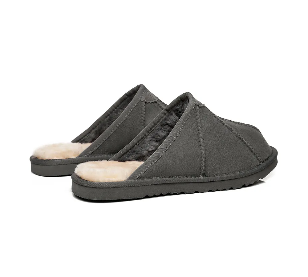 UGG Slippers Men Sheepskin Wool House Slippers Rafael Scuff