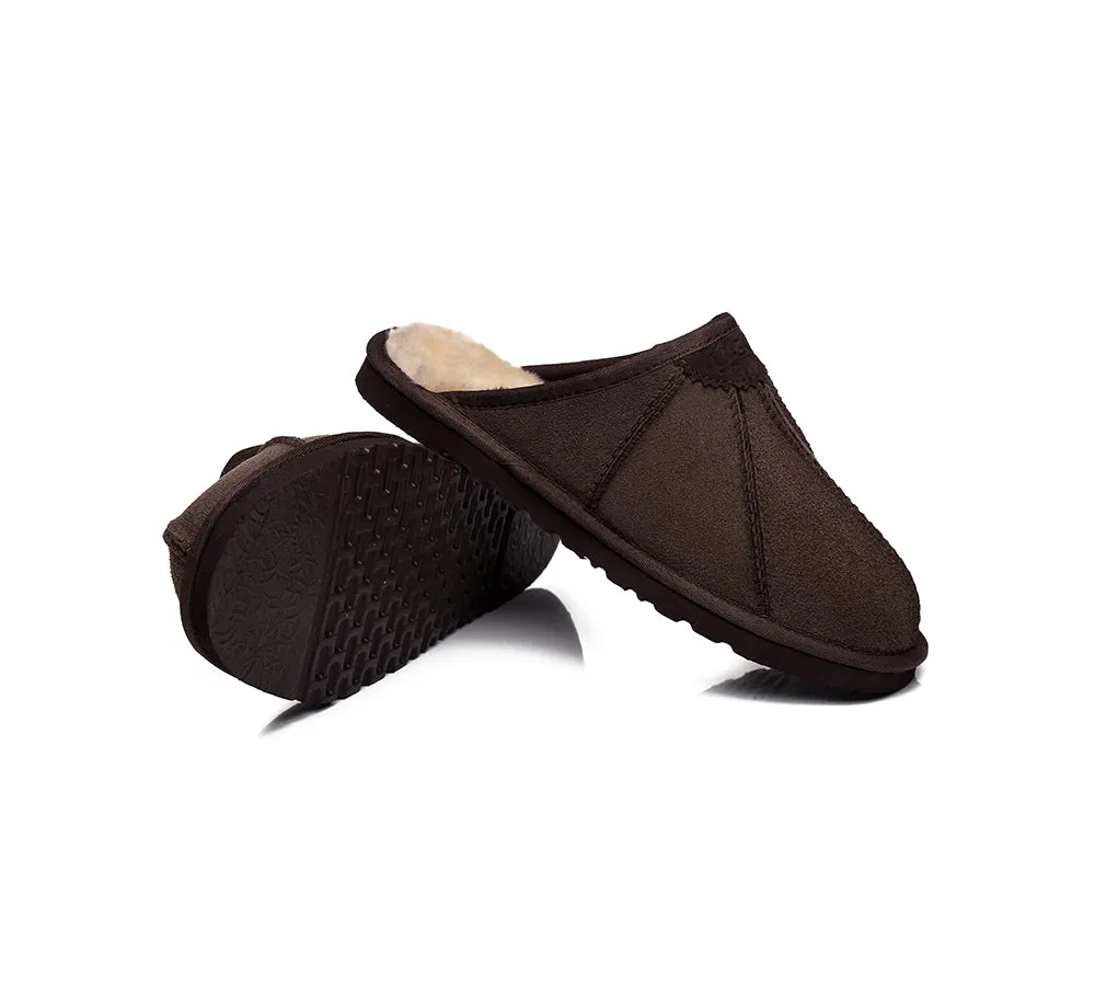 UGG Slippers Men Sheepskin Wool House Slippers Rafael Scuff
