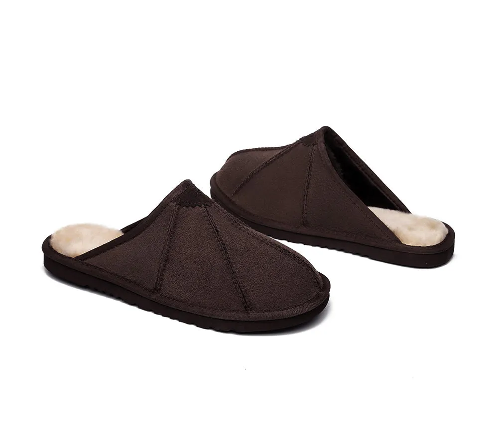 UGG Slippers Men Sheepskin Wool House Slippers Rafael Scuff