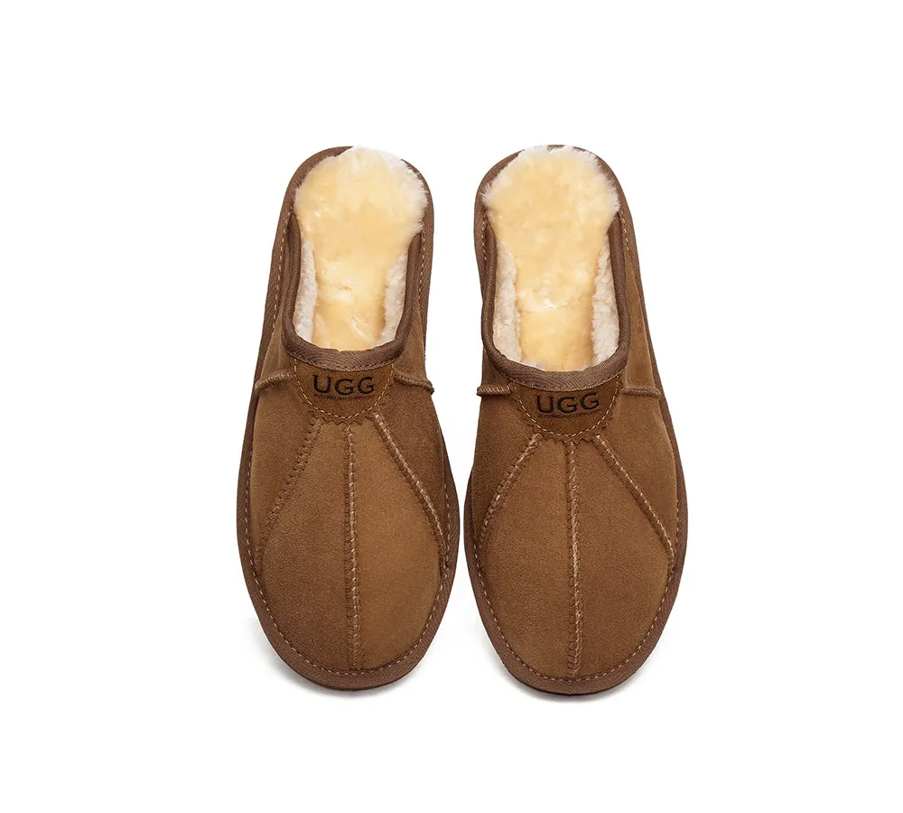 UGG Slippers Men Sheepskin Wool House Slippers Rafael Scuff