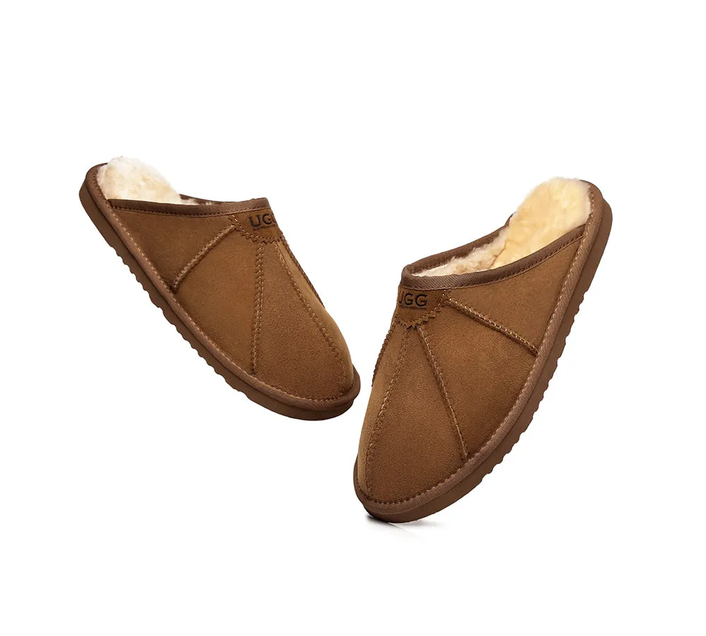 UGG Slippers Men Sheepskin Wool House Slippers Rafael Scuff