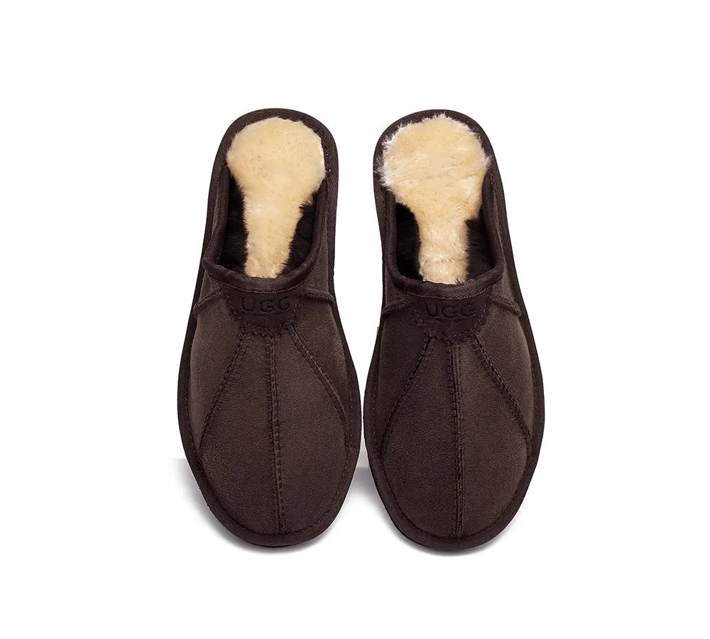 UGG Slippers Men Sheepskin Wool House Slippers Rafael Scuff