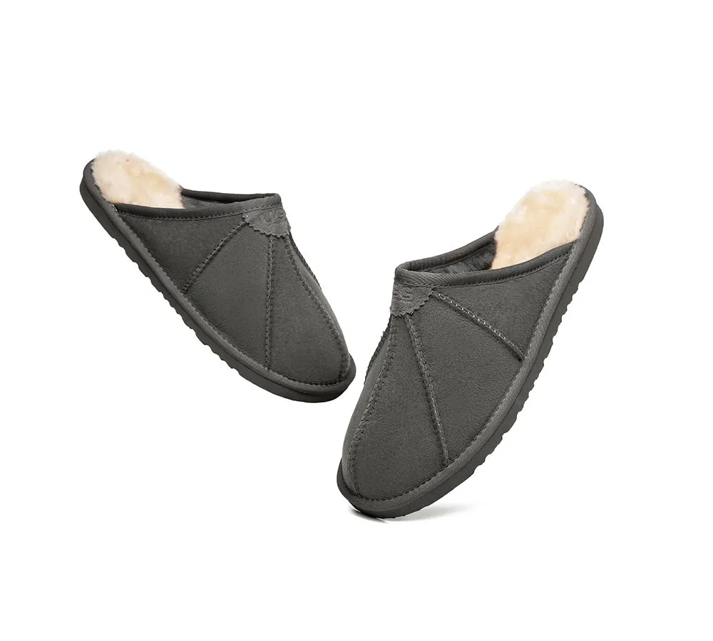 UGG Slippers Men Sheepskin Wool House Slippers Rafael Scuff