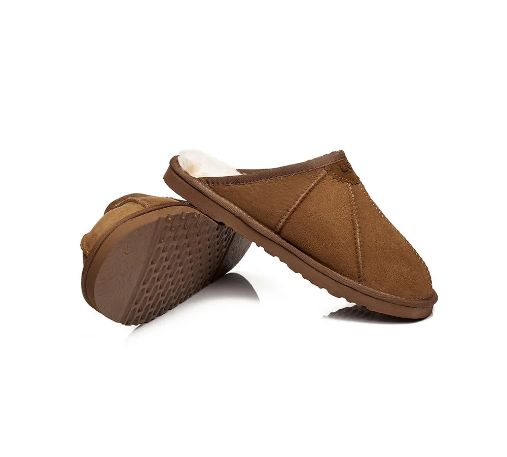 UGG Slippers Men Sheepskin Wool House Slippers Rafael Scuff