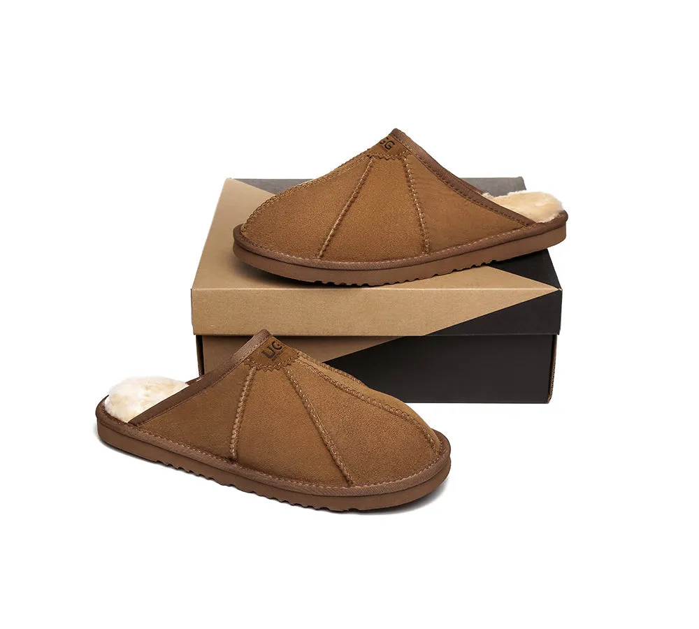 UGG Slippers Men Sheepskin Wool House Slippers Rafael Scuff