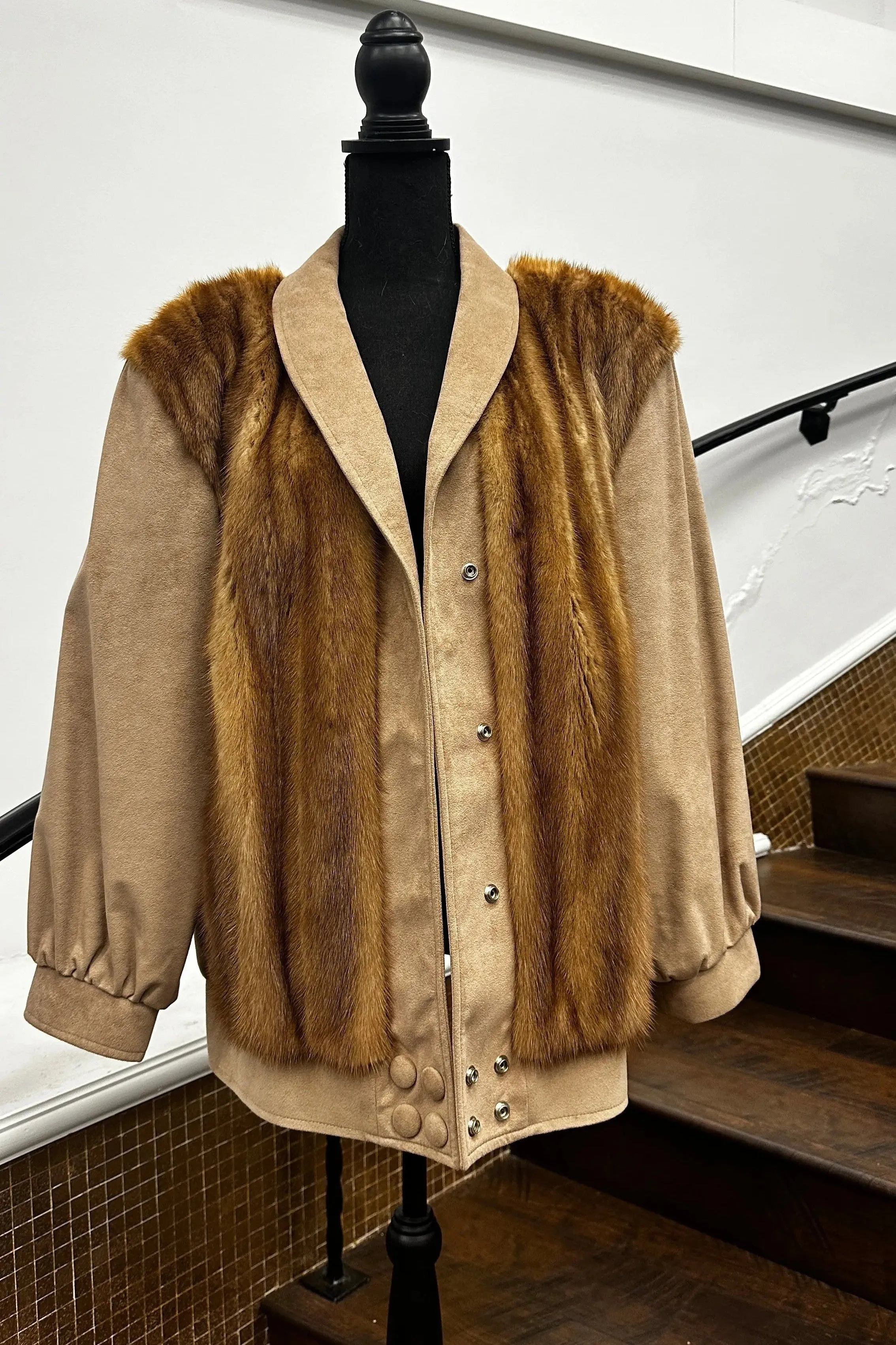 Vintage Ultra Suede/Mink Jacket