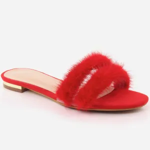 Women "Roxana" Stylish Suede Slip On Slippers