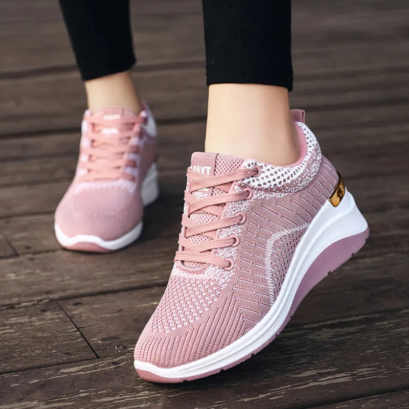 Women’s Casual Patterned Mesh Sneakers with Lace | Perfect for All Seasons