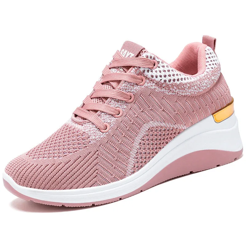 Women’s Casual Patterned Mesh Sneakers with Lace | Perfect for All Seasons