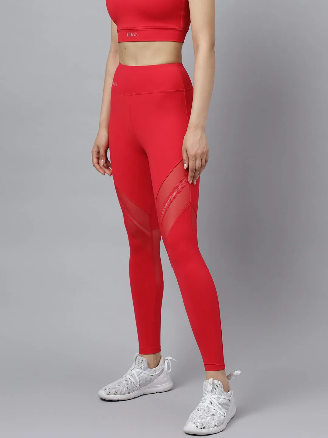 Women's mesh panel training tights