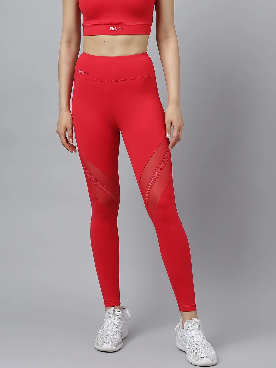 Women's mesh panel training tights