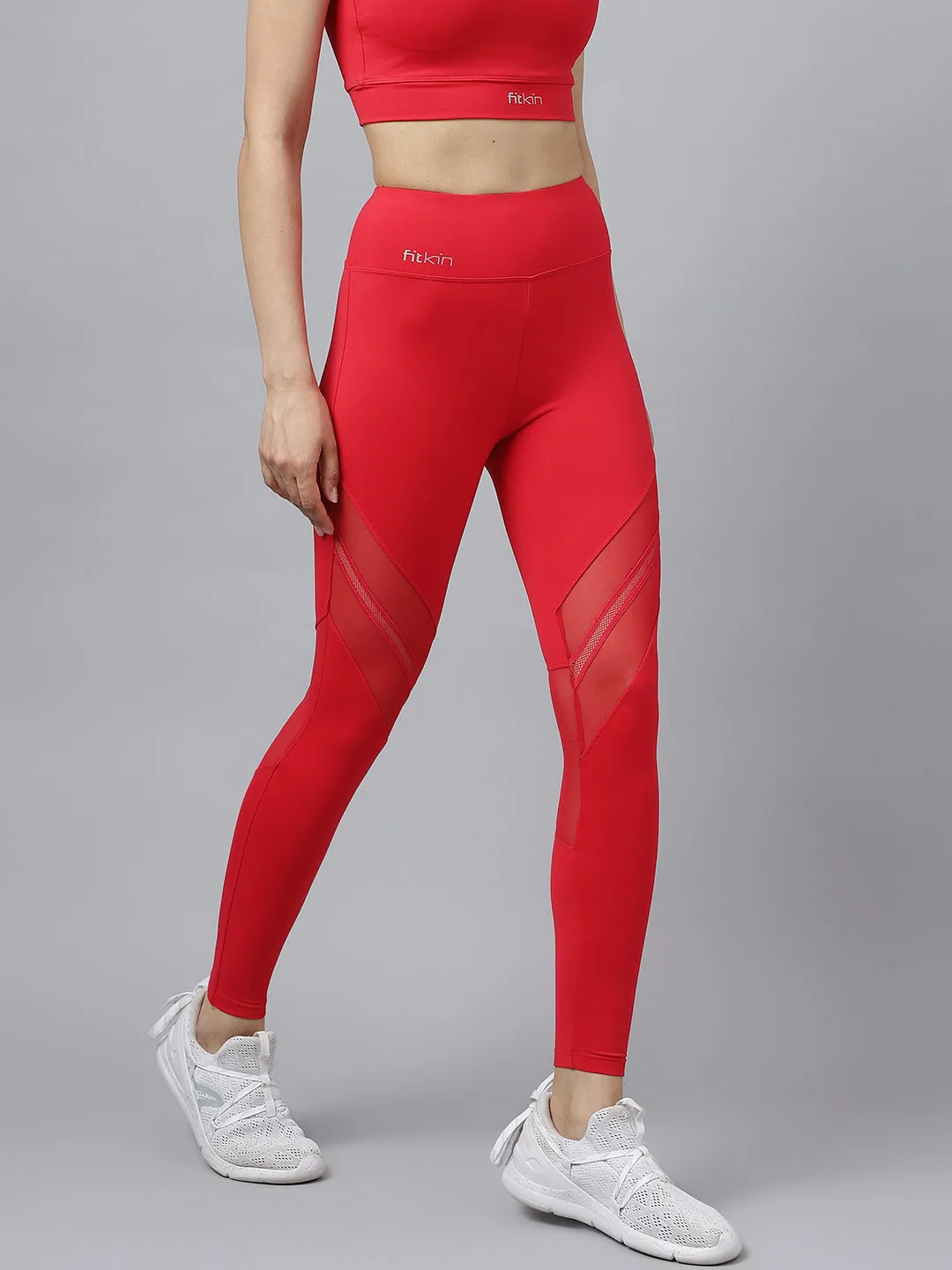 Women's mesh panel training tights