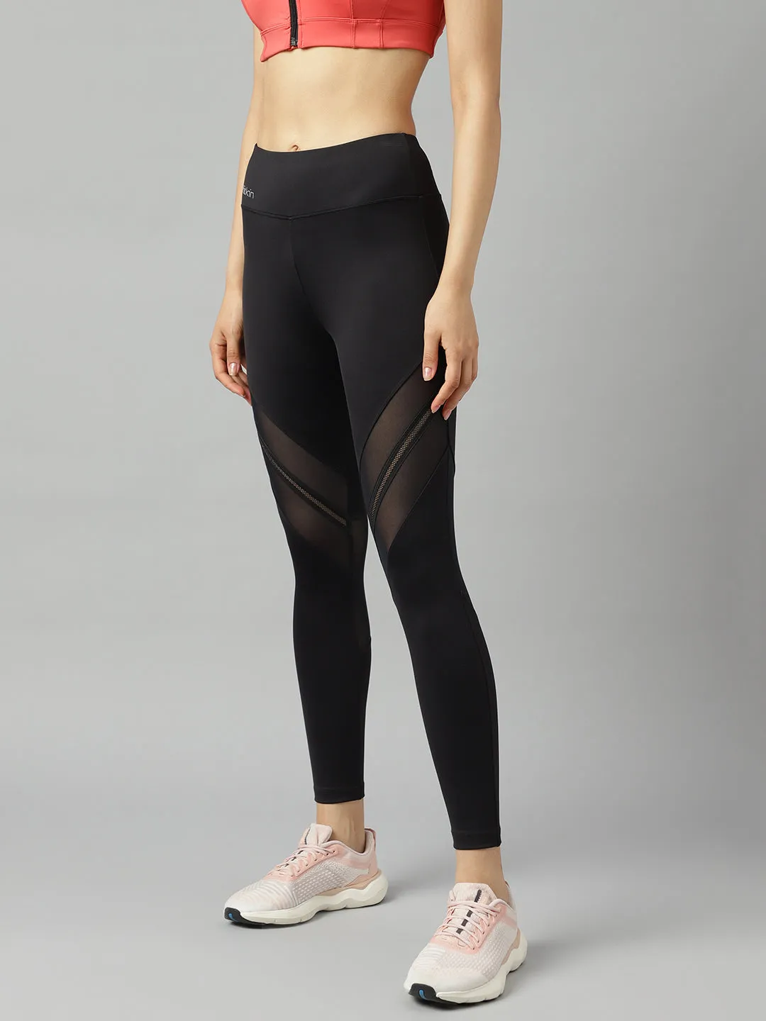Women's mesh panel training tights