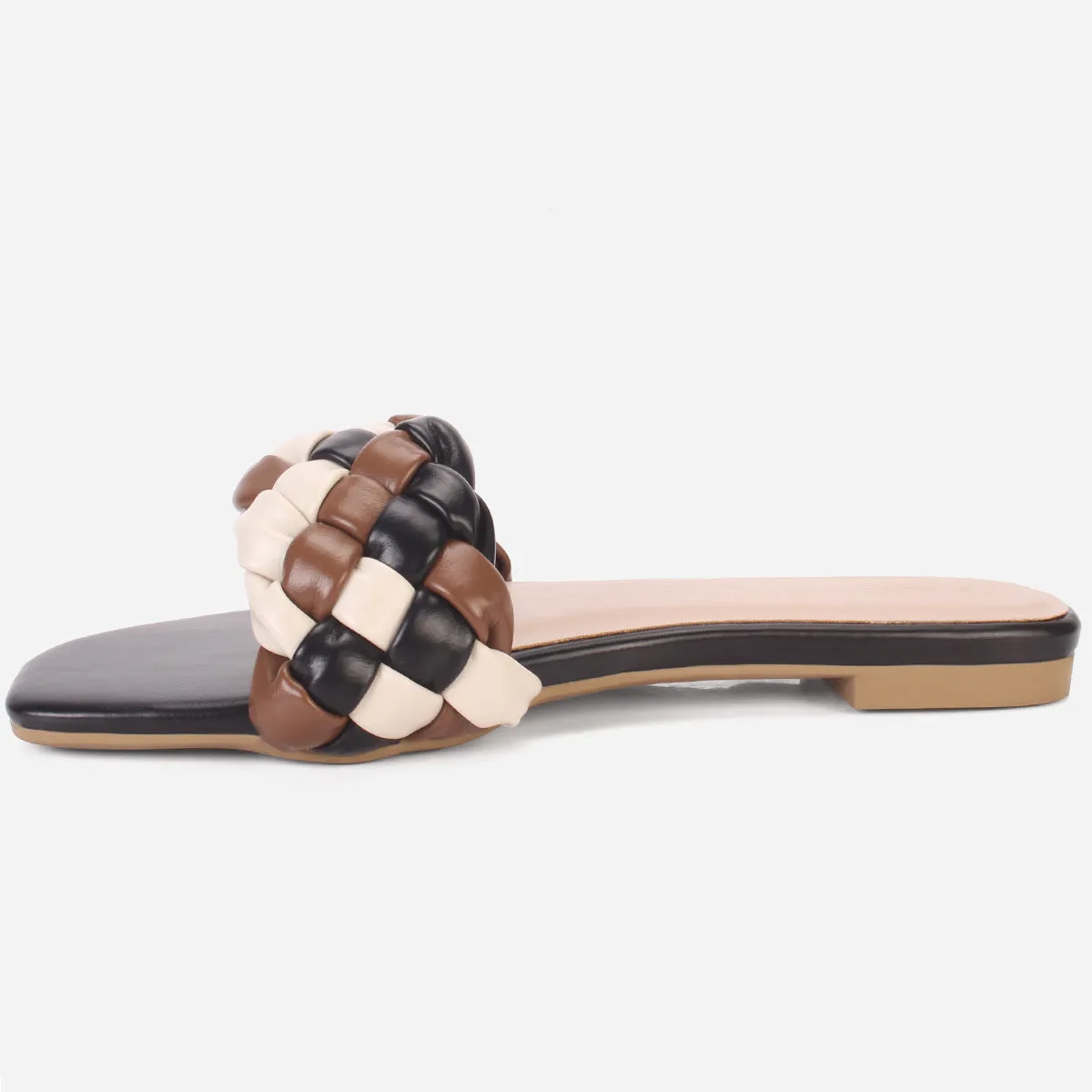 Womens "AMUNET" Braided Open Toe Summer Slippers