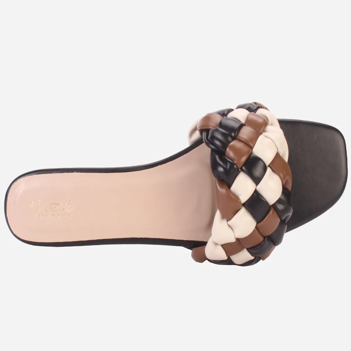Womens "AMUNET" Braided Open Toe Summer Slippers