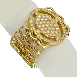 WOVEN 18 KARAT OVAL CHAINMAIL RING