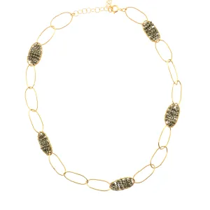 Woven Pyrite Necklace - Short