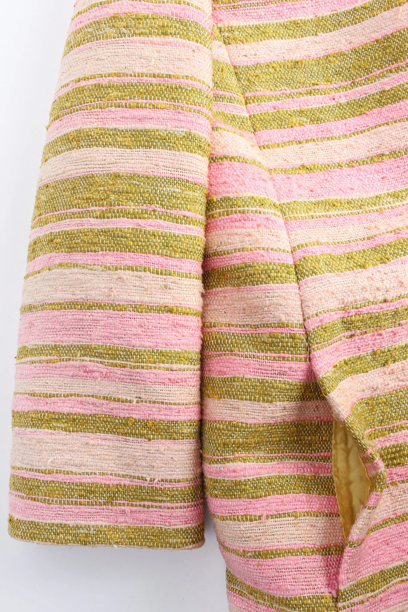 Woven Stripe Print Peacoat