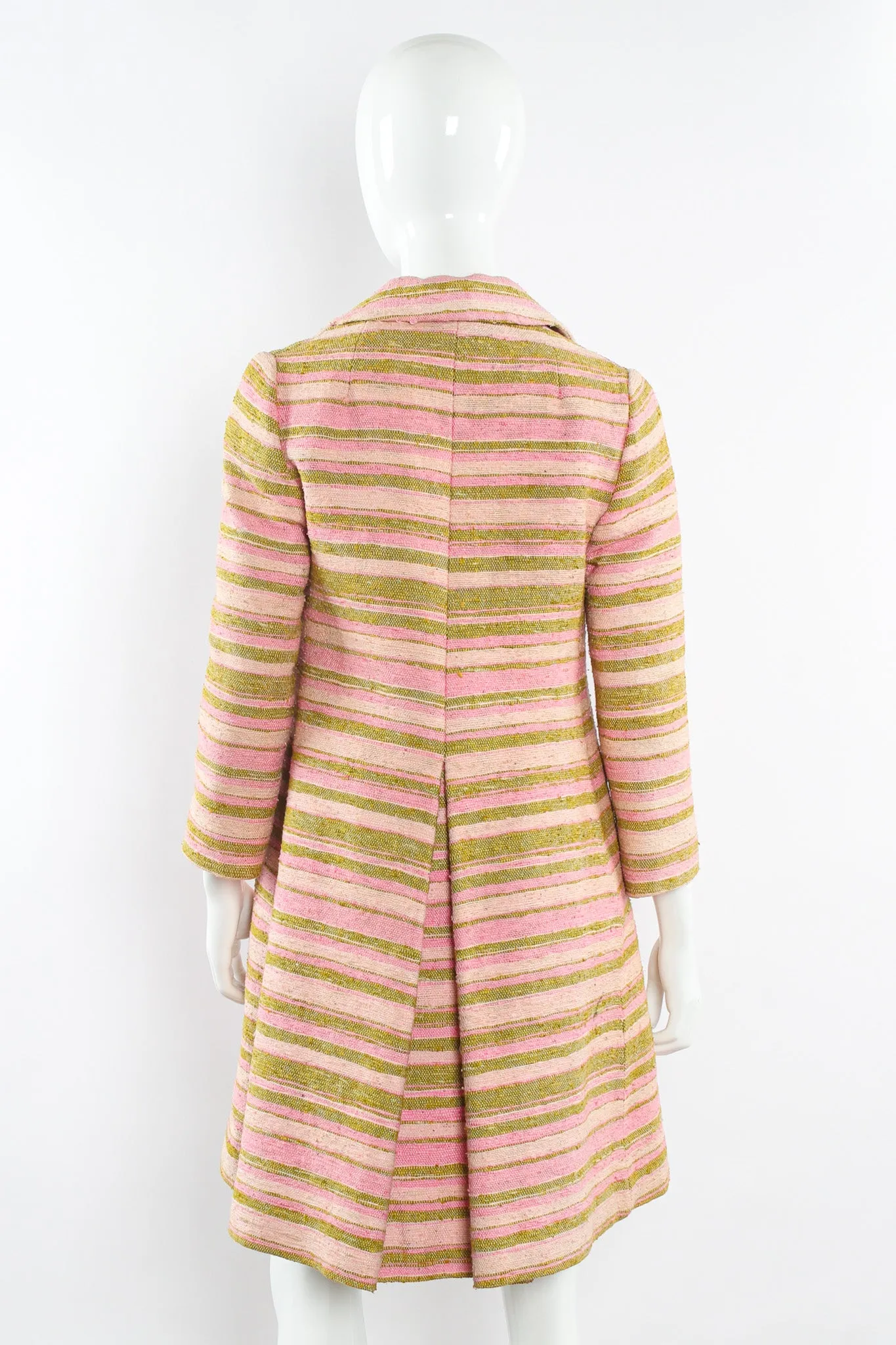 Woven Stripe Print Peacoat