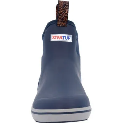 Xtratuf Men's Trolling Pack 6" Waterproof Slip Resistant Ankle Deck Boot -Blue- XMAB2TP