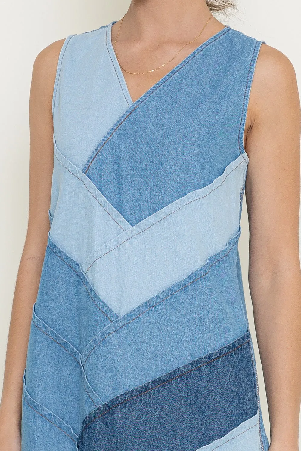 Zig Zag Denim Dress