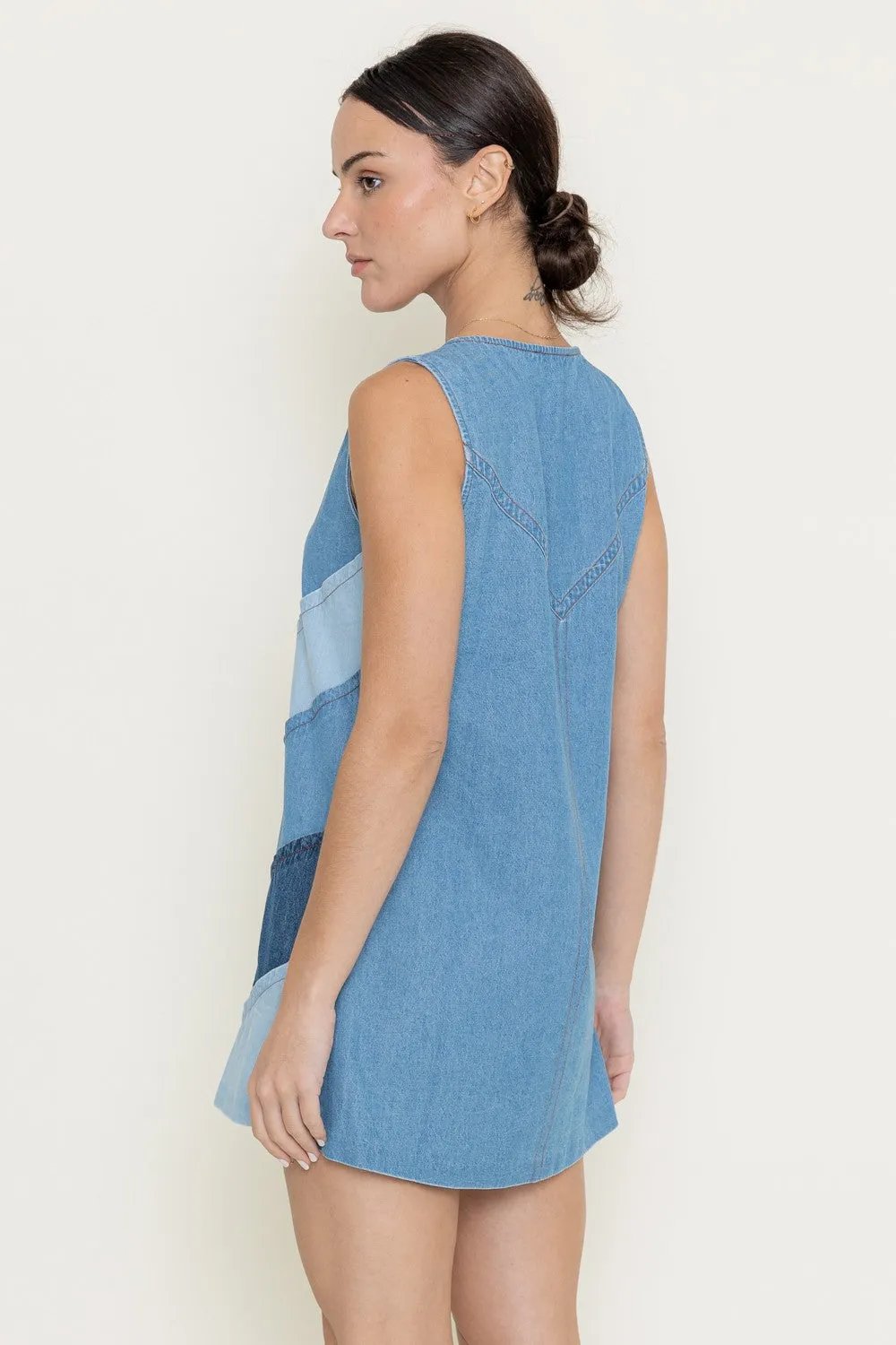 Zig Zag Denim Dress